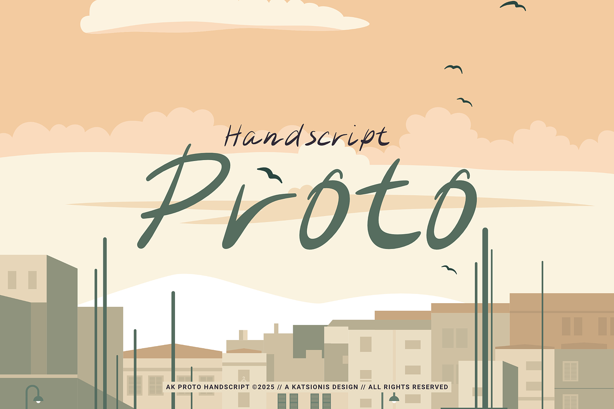 Proto Handscript, a Font by Crafted by AKD (Photo 1 of 10)