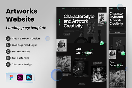 Artworks - Artworks Landing Page, a Landing Page Template by SLAB! Design