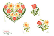 Spring Floral Seamless Patterns, a Pattern Graphic by moja doodle (Thumbnail 7 of 7)