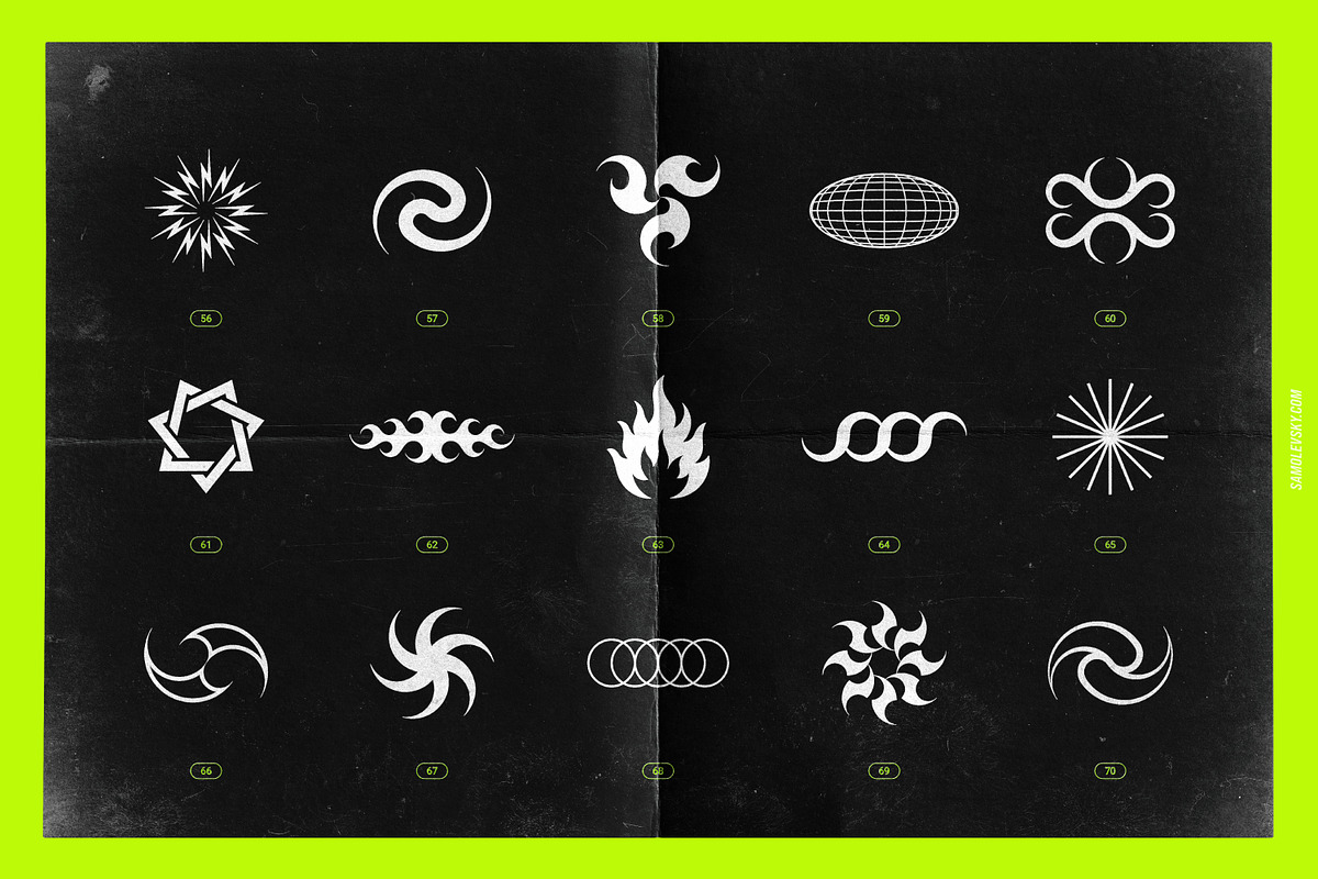 Acid & Chrome Abstract Shapes Bundle, an Object Graphic by Samolevsky (Photo 22 of 25)