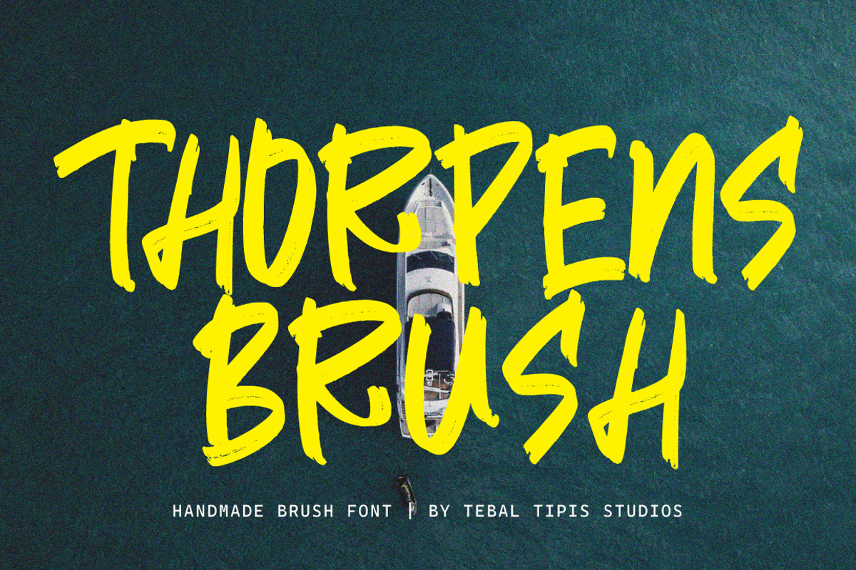 Thorpens Brush - Bold Brush Font, a Handwritten Font by tebaltipislab (Photo 1 of 15)
