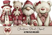 Christmas Plaid Clipart, an Illustration by DreamArtGraphic (Thumbnail 1 of 4)