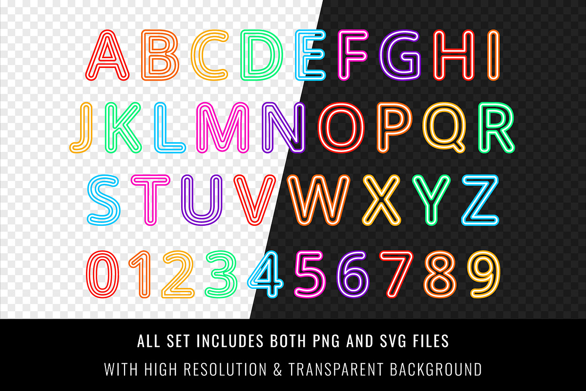 Neon Color Font family, a Symbol Font by Font Craft Studio (Photo 11 of 11)