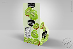 Retail Shelf Box 16 Packaging Mockup