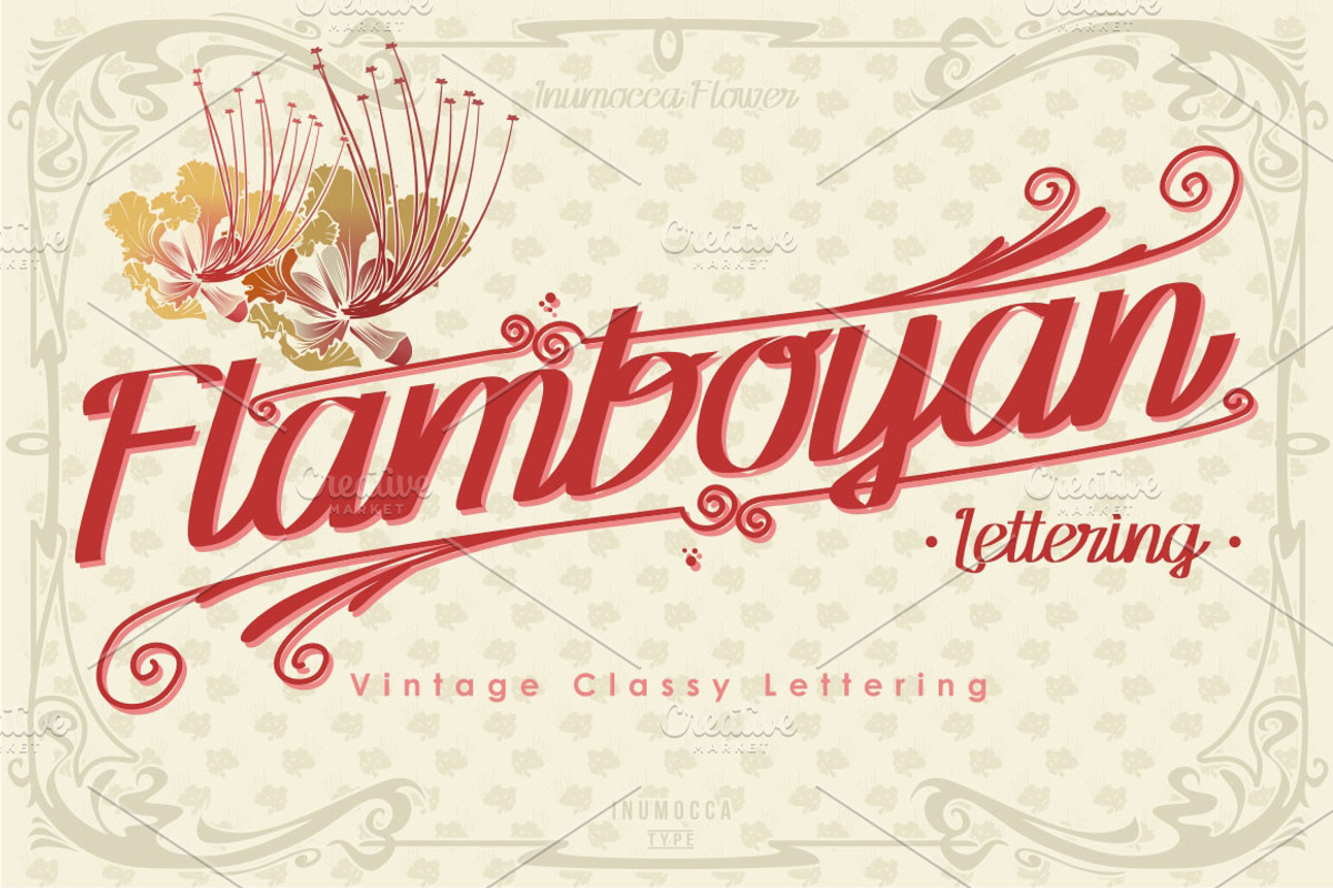 Flamboyan Lettering preview 2