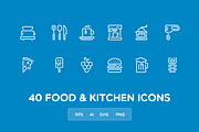 Food and kitchen icon set, an Icon by Mir store (Thumbnail 1 of 3)