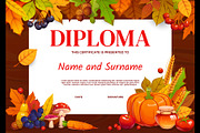 Kids diploma certificate, a Seasonal Illustration by Vector Tradition (Thumbnail 3 of 3)