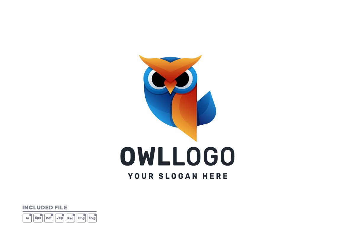 Owl Gradient Colorful Vector Logo, a Branding & Logo Template by yuanesei
