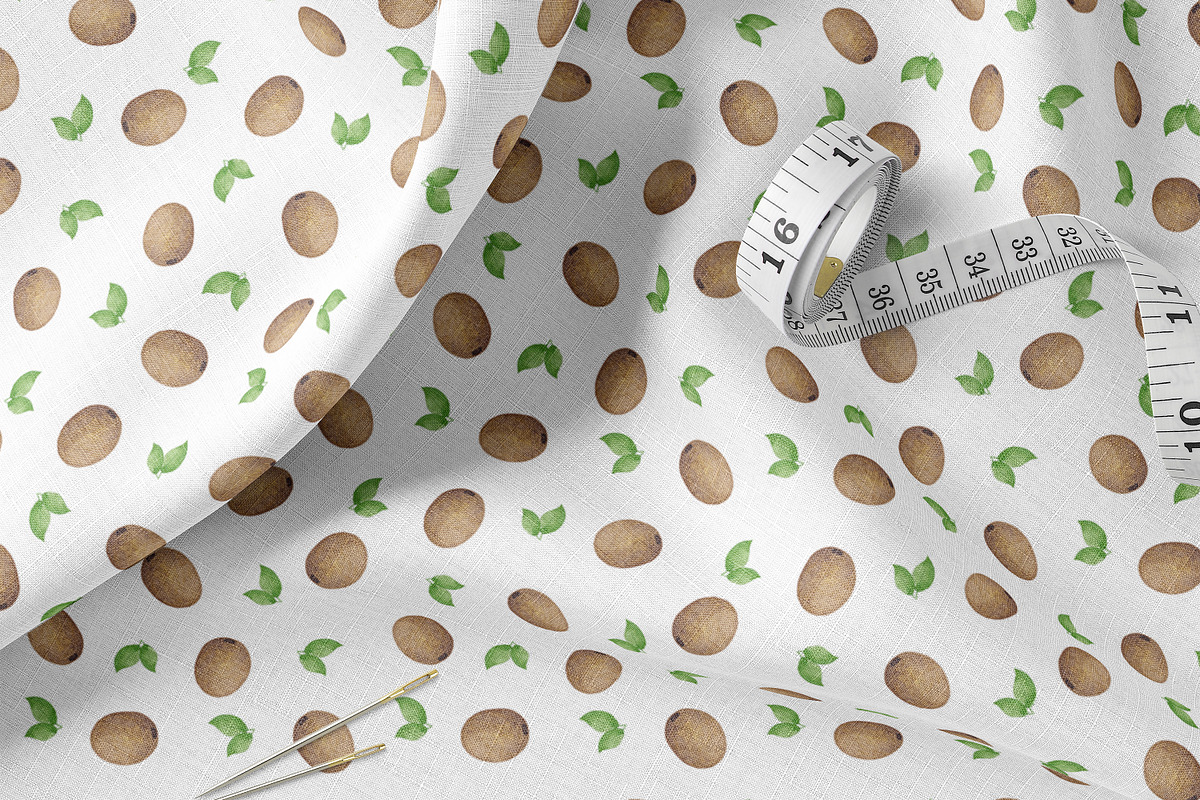 Watercolor Kiwi Seamless Pattern Set, a Pattern Graphic by Oksana Dovhopol Art (Photo 3 of 11)