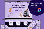 Agency Pet - Landing Page Kit, a Landing Page Template by Website Template (Thumbnail 1 of 3)