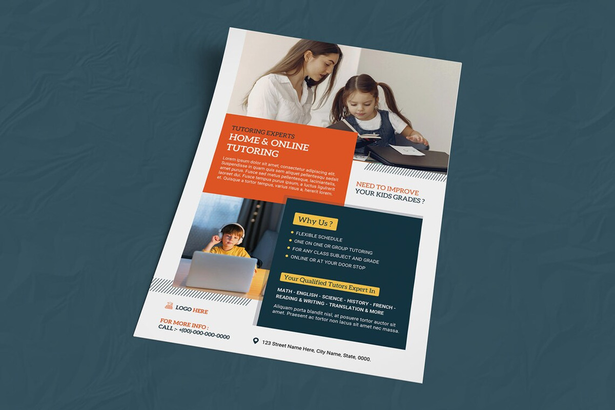 Tutoring Service Flyer, a Flyer Template by retrographix (Photo 2 of 5)