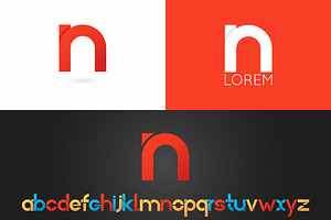 Letter N logo vector icon