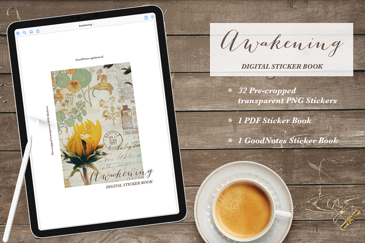 Awakening - Digital Stickers, a Decorative Illustration by LuOtero (Photo 5 of 5)