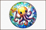 Summer Animals Stained Glass Clipart, an Illustration by Sublimation Artist (Thumbnail 3 of 6)