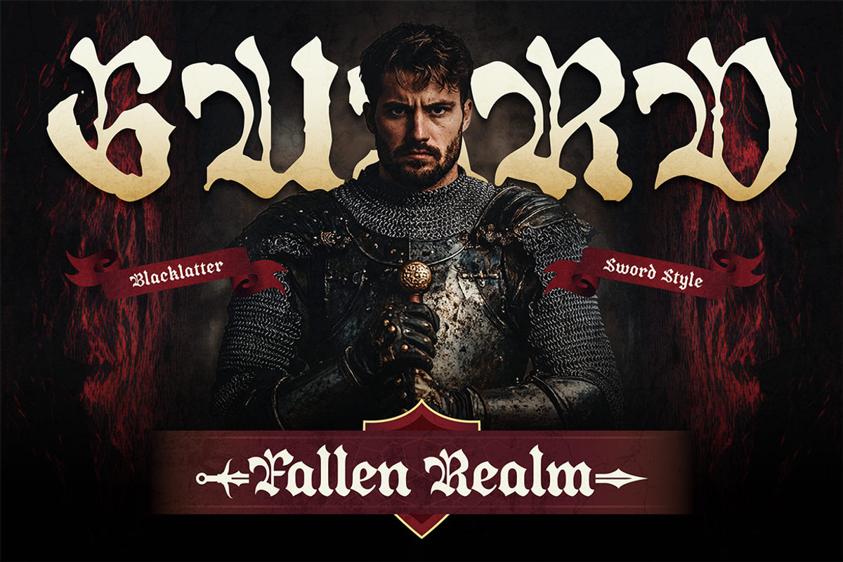 Bladfour - Epic Blackletter Typeface, a Blackletter Font by Burntilldead (Photo 11 of 11)