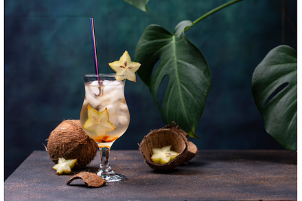 Tropical cocktail with carambola, a Food & Drink Photo by Yulia Furman