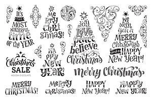 11 Christmas Lettering 9 Ornaments