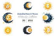 Celestial Sun & Moon, a Seasonal Illustration by artsy-fartsy (Thumbnail 1 of 5)