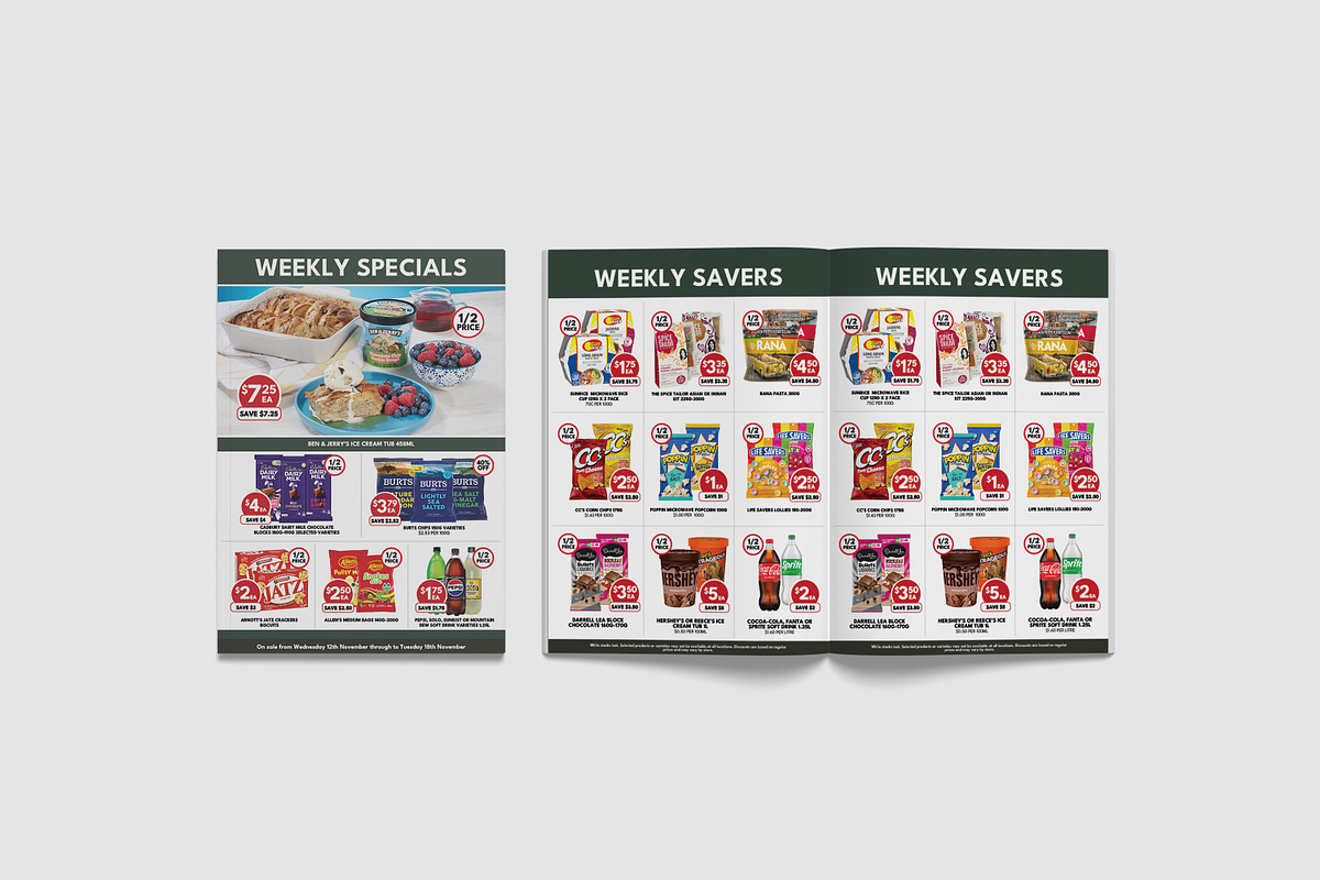 Grocery Supermarket Catalogue Template | InDesign preview 2