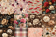 Cafe Rose Wild Florals Digital Paper, a Pattern Graphic by LA Design (Thumbnail 3 of 10)