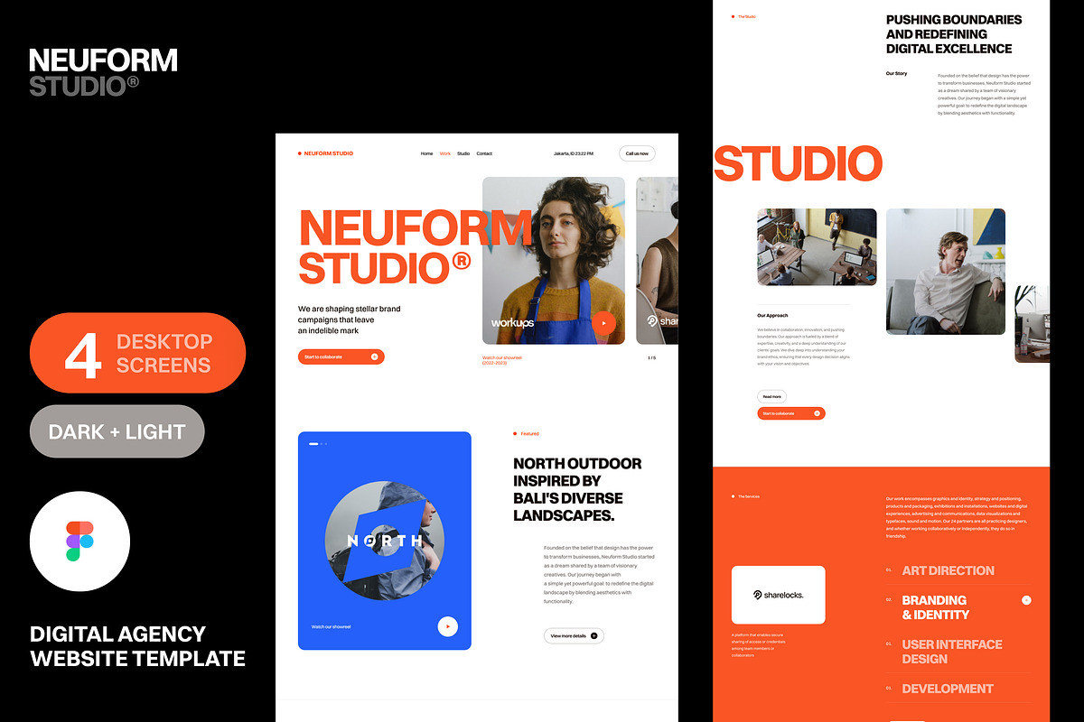 Figma UI template for Digital Agency, an UI Kit Template by neuwebz (Photo 1 of 7)