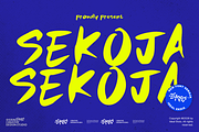 Sekoja Expressive Brush Font, a Handwritten Font by Ideal Eksis (Thumbnail 1 of 8)