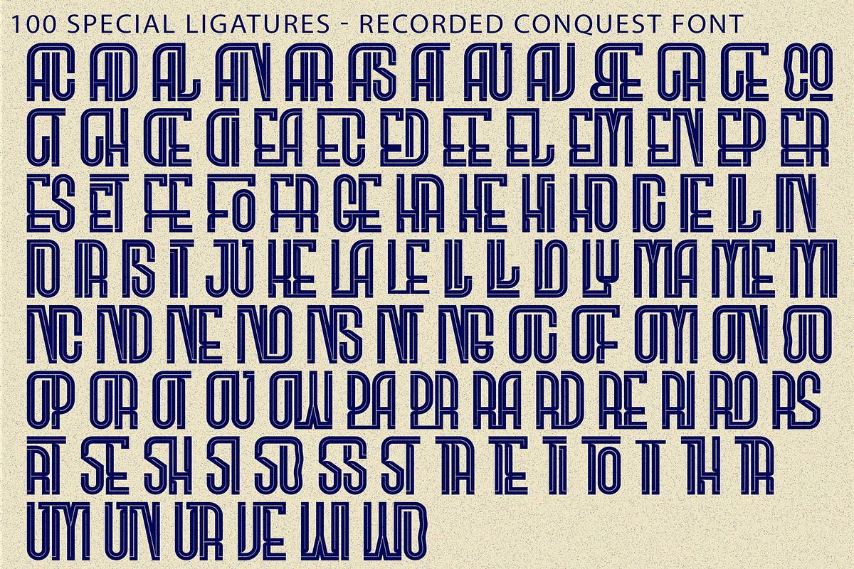 RECORDED CONQUEST - CONDENSED FONT, a Sans Serif Font by 177Studio (Photo 8 of 8)