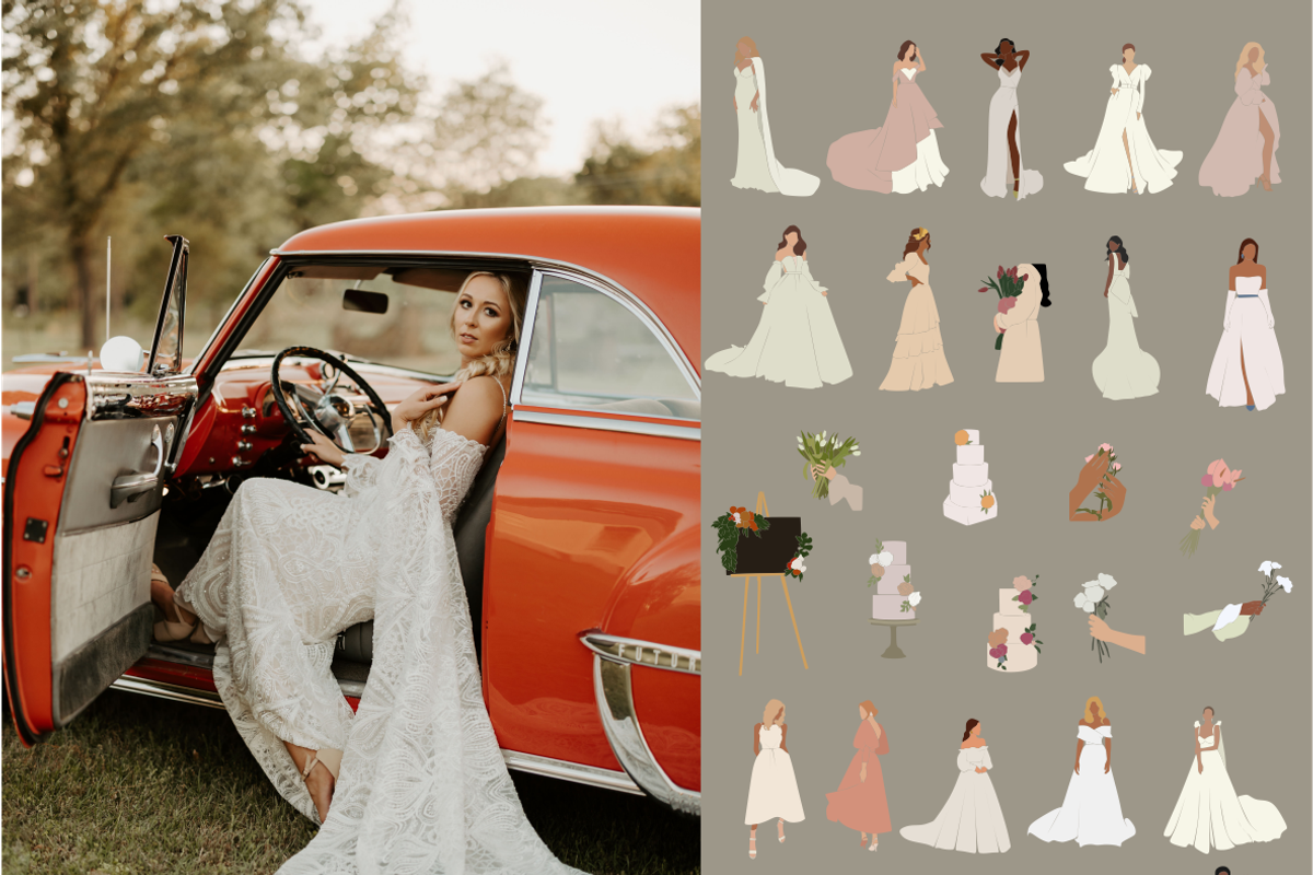 Wedding Illustrations vector, a Decorative Illustration by Yana_mide (Photo 3 of 11)