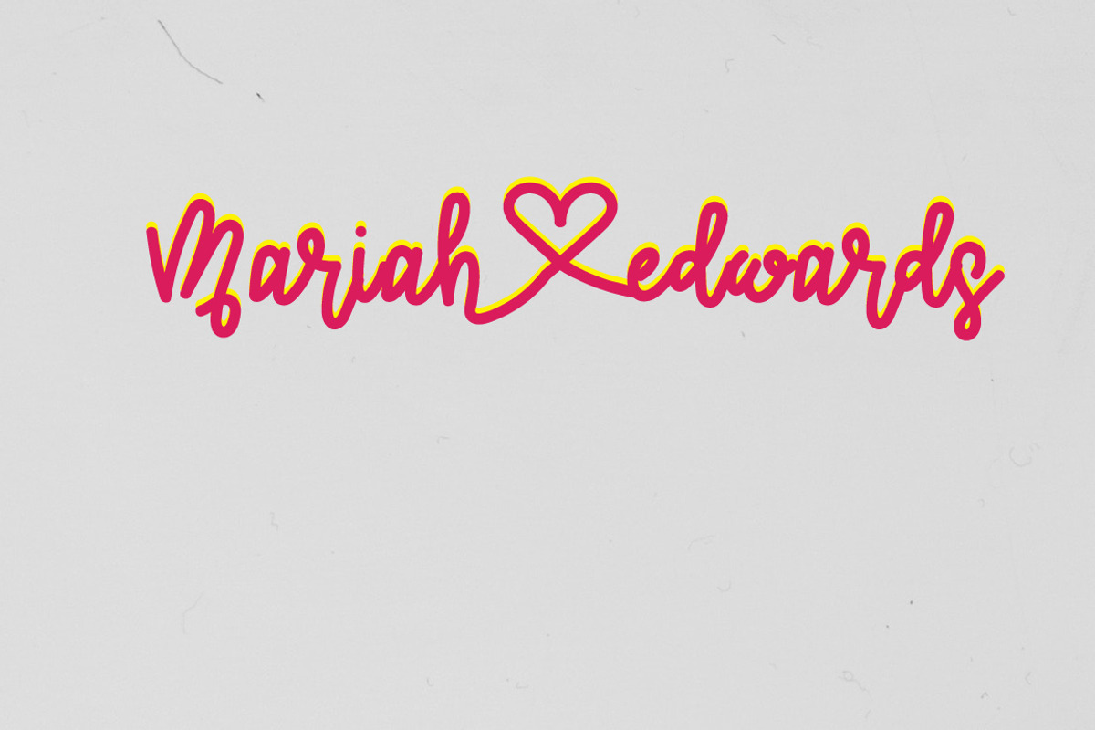 Many heart | Elegant Script Font preview 2