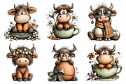 Whimsical Easter Highland Cow Clipar, an Illustration by Daily.Designs (Thumbnail 5 of 8)