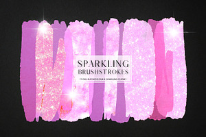 Pink Sparkling And Watercolour