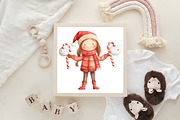 Christmas Cute Girls Sublimation PNG, an Illustration by CraftArtStudio (Thumbnail 6 of 6)