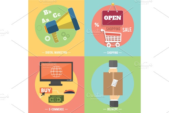 Icons for e-commerce, delivery preview 2
