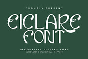 Eiclare Decorative Display Font, a Handwritten Font by Maulana Creative (Thumbnail 1 of 7)