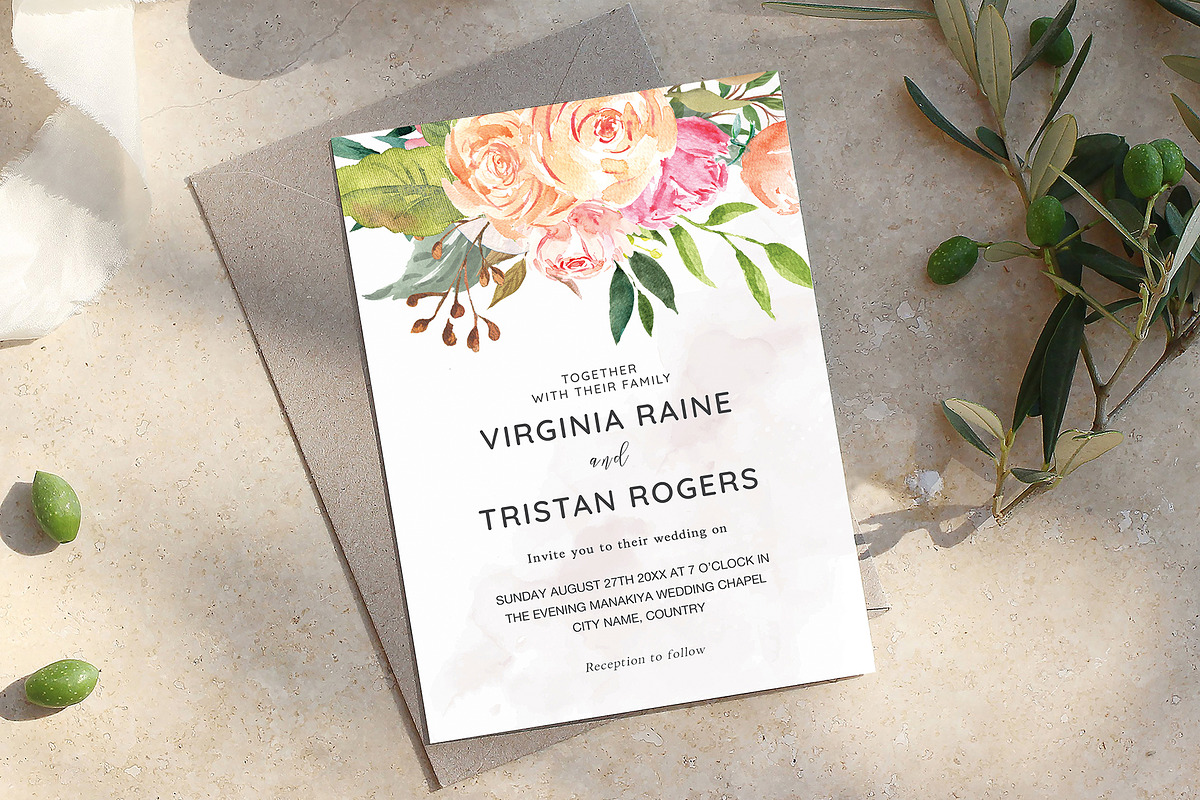Canva Wedding Invitation, an Invitation Template by ShineOnWedding (Photo 6 of 12)