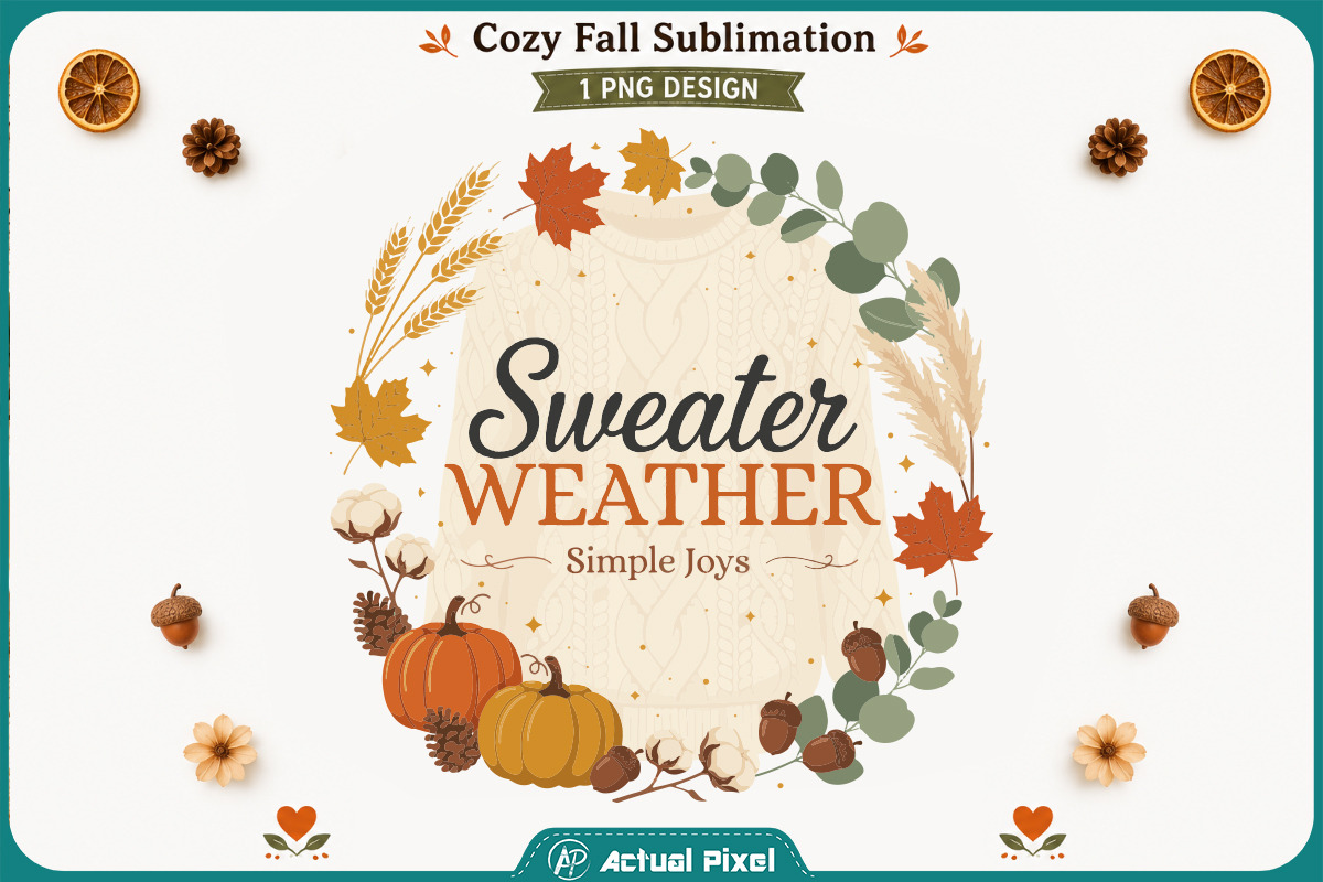 Cozy Fall Sublimation Quotes Bundle, a Seasonal Illustration by Actual Pixel (Photo 18 of 20)