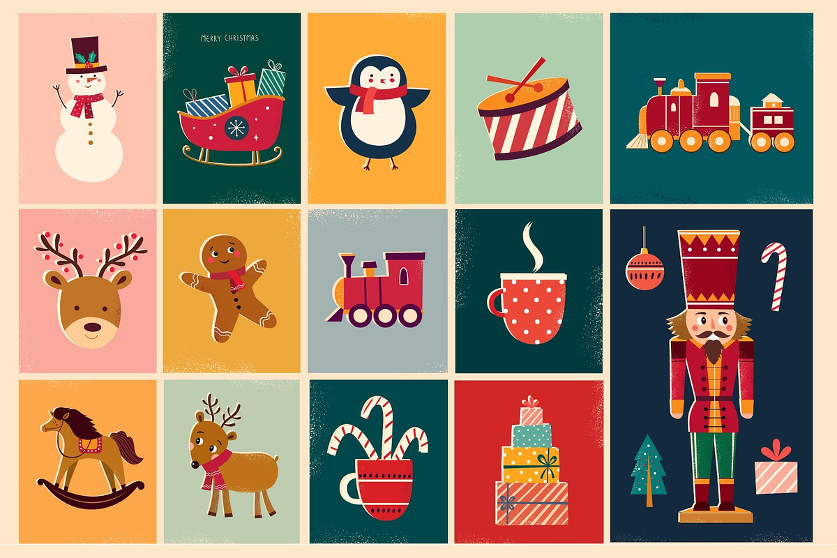 BEST CHRISTMAS BUNDLE 16 PRODUCTS, an Animal Illustration by MoleskoStudio (Photo 29 of 56)