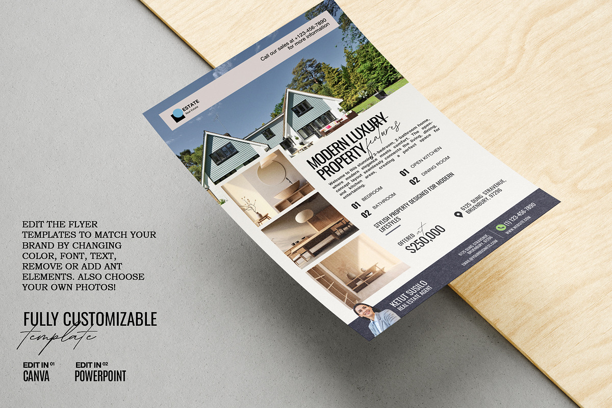 Realtor Flyer Template For Canva, a Flyer Template by Prapti Design (Photo 3 of 10)