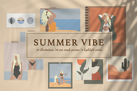 SUMMER VIBE GIRL ILLUSTRATION