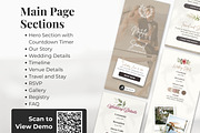 Beige Wedding Website Invitation, a Landing Page Template by Everyday Perfection (Thumbnail 3 of 13)