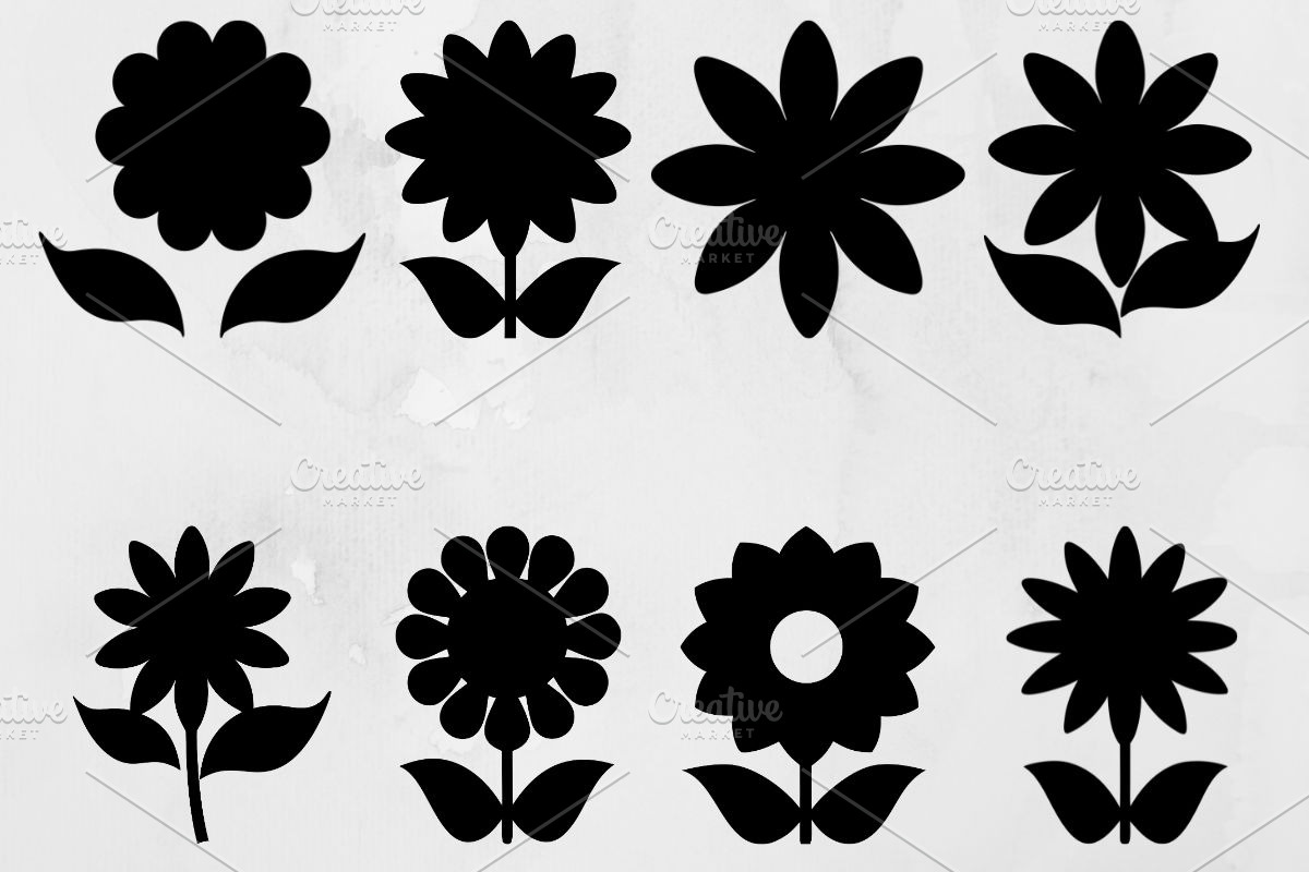 Sunflower Silhouette SVG, an Object Illustration by newminddesign (Photo 1 of 3)