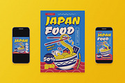 Soft Opening Japan Food Flyer Set, a Flyer Template by Aiyari Graphic (Thumbnail 1 of 3)