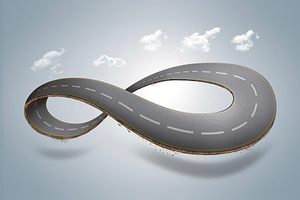 Infinity road or endless road