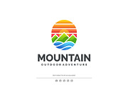Gradient Modern Mountain Logo Design, a Branding & Logo Template by Artnivora.Std (Thumbnail 1 of 3)
