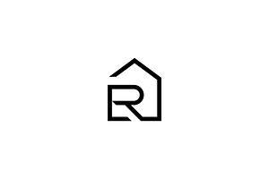 Minimalist Letter R Real Estate Logo