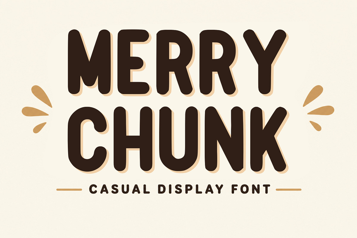 Merry Chunk - Chunky Font, a Sans Serif Font by Limited.studio (Photo 1 of 5)