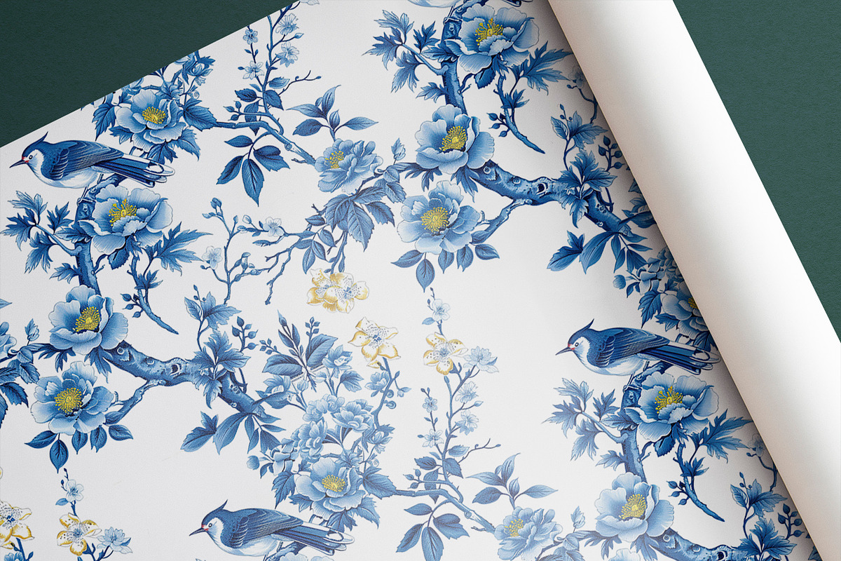 SPRING CHINOISERIE Seamless Pattern, a Pattern Graphic by AYAKA Studio Co. (Photo 3 of 8)