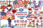 Watercolor Memorial Day, an Illustration by DreamCafeArt (Thumbnail 1 of 5)