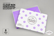 Clear Box with Stationery Set Mockup, a Packaging Mockup by INCDesign (Thumbnail 4 of 19)