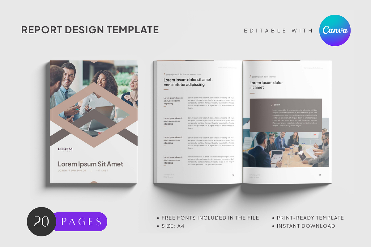 Report Design Template, a Marketing Template by CubicSpace (Photo 1 of 5)